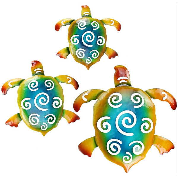 Bayou Breeze Sea Turtles Wall Decor 3 Piece Set Wayfair